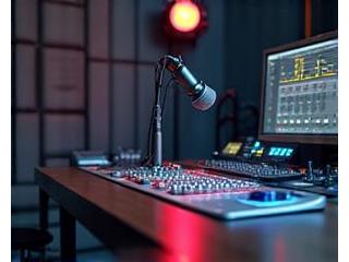 Radiopult med mikrofon og mixer